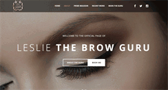 Desktop Screenshot of lesliethebrowguru.com